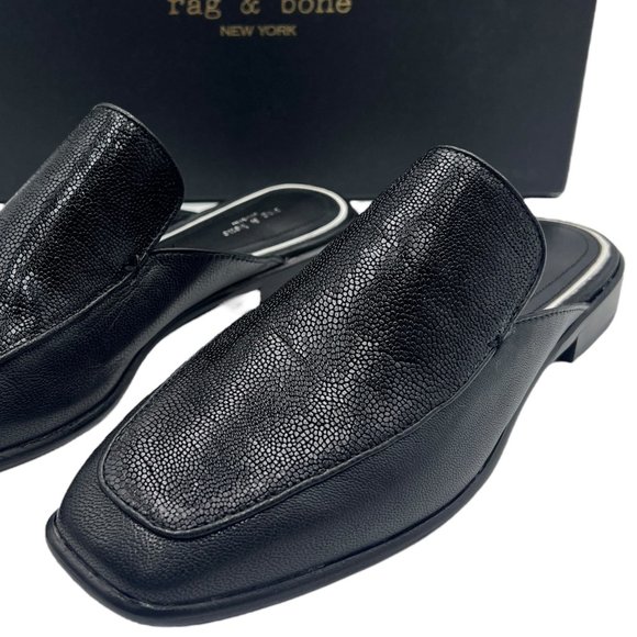 rag & bone Black Aslen Loafer Mule Size 8.5 - Picture 7 of 16